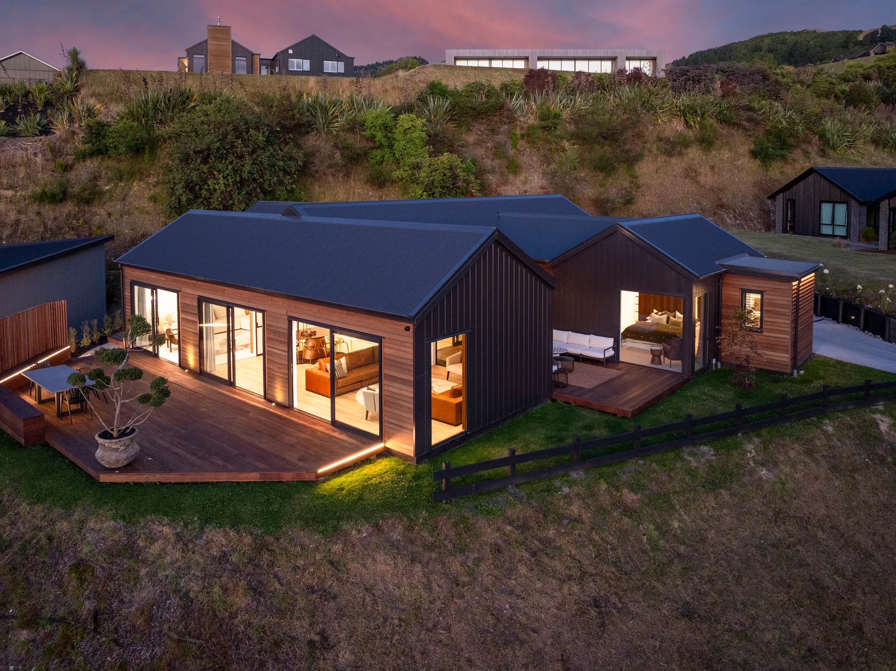 New builds — Pavilions from above, Cedar Gables